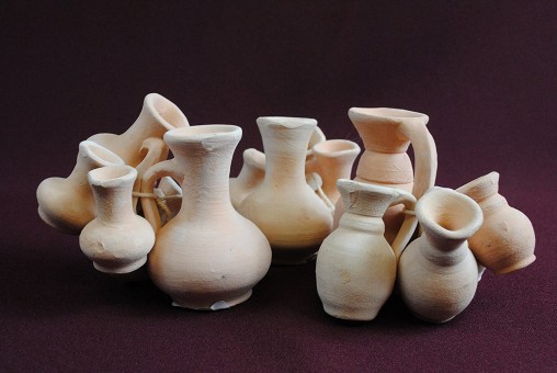 Mini-Amphoren,10 Stück,Terracotta,Tunesische Handarbeit,ca.5cm hoch 