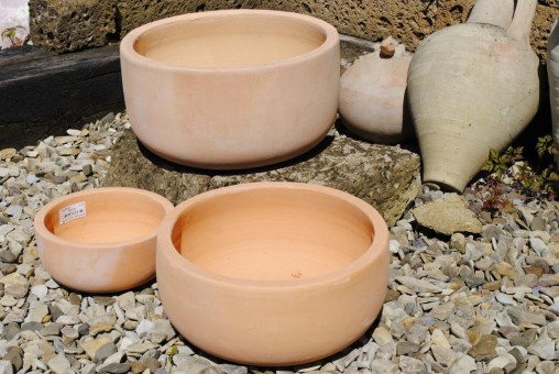 Kunert Keramik | Terracotta,frostfest!3 Größen wählbar Pflanzschale,Pflanzgefäß,Blumentopf,helles